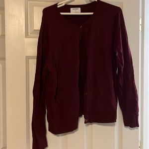 Old navy cardigan cranberry colored